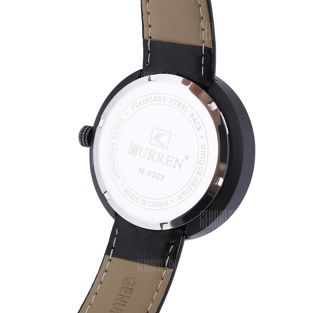 50 discount CURREN 8223 Casual Big Dial Men Quartz Watch BLACK bahrain